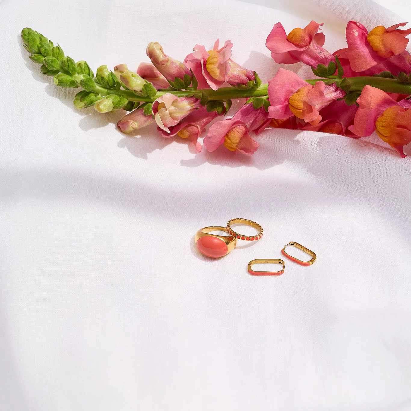Boucles d'Oreilles Les Gracieuses Corail - Image 3