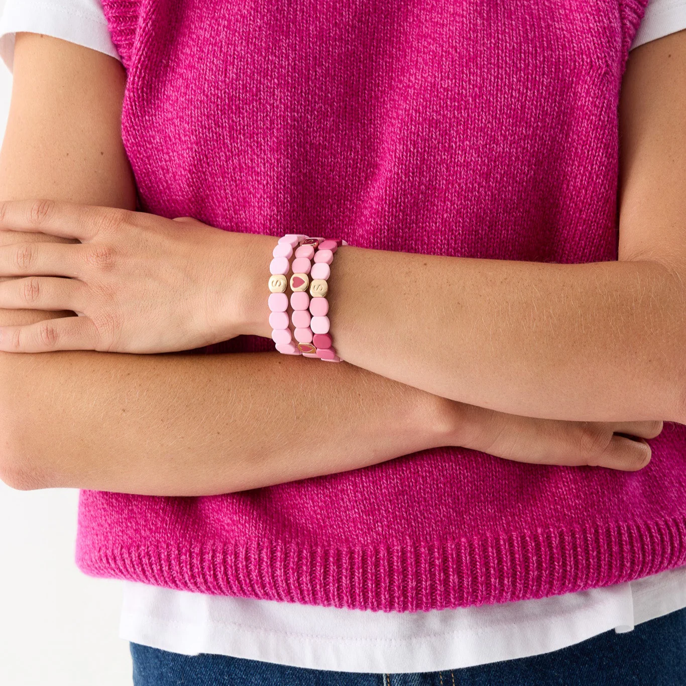 Bracelet Colorful Coeur Lotus Octobre Rose - Image 3